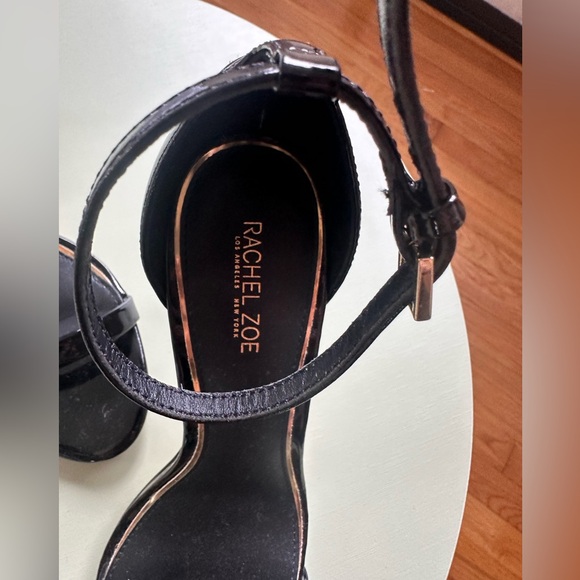 Rachel Zoe patent leather peep toe ankle strap heels - Picture 3 of 6